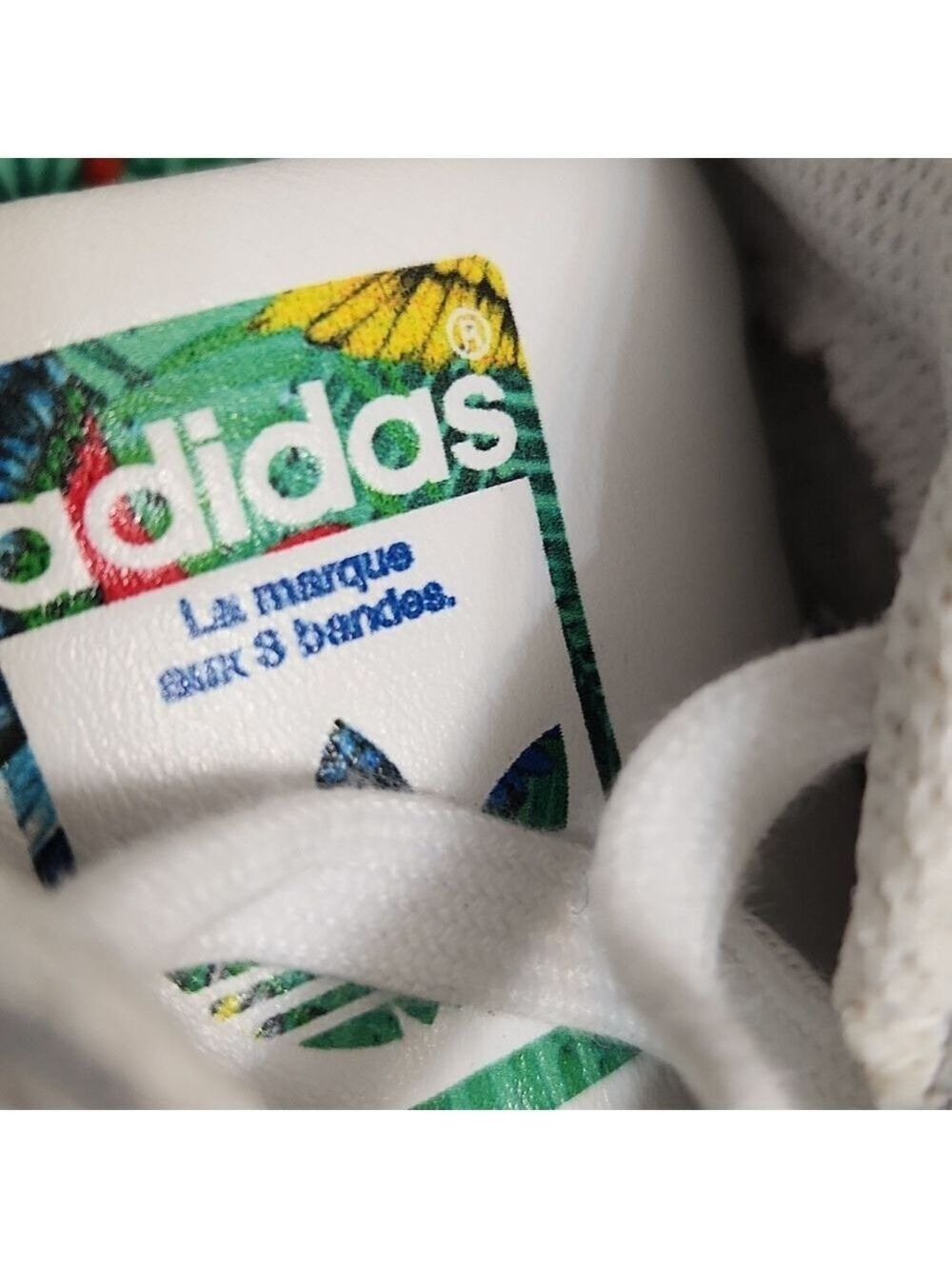 Adidas Superstar Tropical Floral Stripes White Leather Sneakers  (M Size 7) - Picture 13 of 16